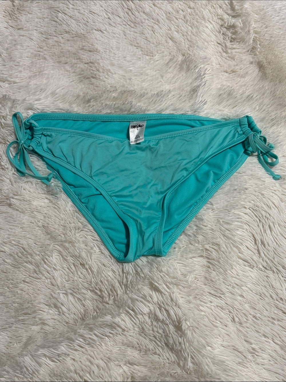Mossimo for Target Teal Turquoise Aqua Bikini Bottom with Side Ties XL